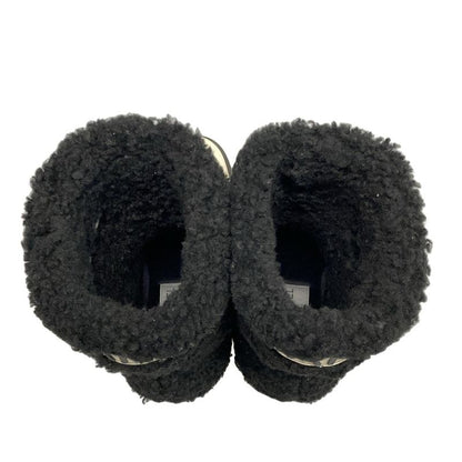 Chanel Short Boots 36 C Women - G34080 Black and Ivory Leather Mouton