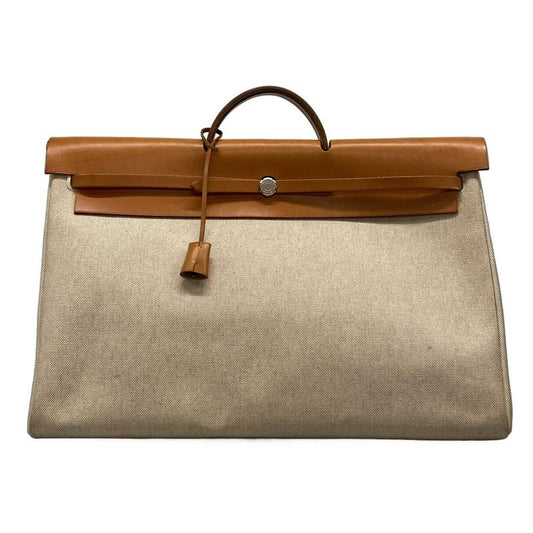 Hermes Herbag Her Bag GM Ivory×brown