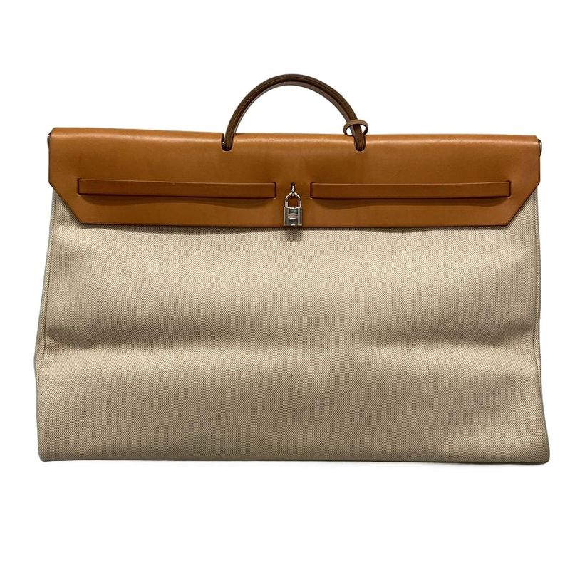 Hermes Herbag Her Bag GM Ivory×brown