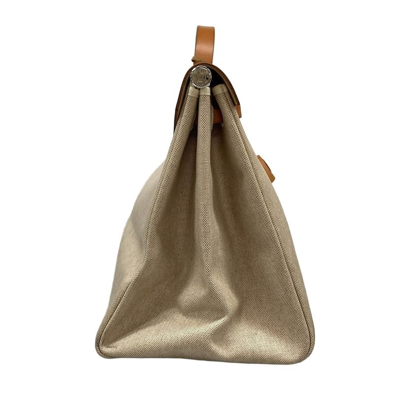 Hermes Herbag Her Bag GM Ivory×brown