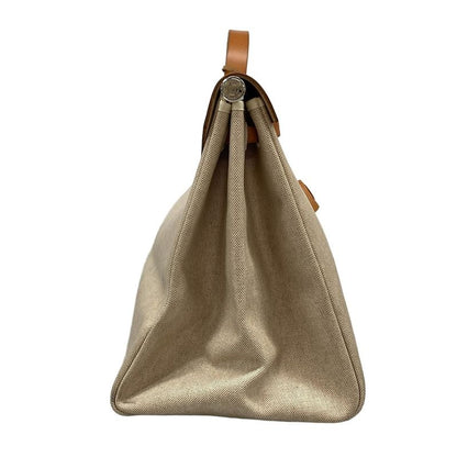 Hermes Herbag Her Bag GM Ivory×brown