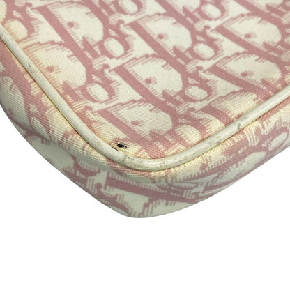 Dior Christian Dior Shoulder Bag Trotter Pink and White Rhinestone Pearl Flower