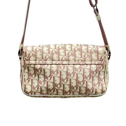 Dior Christian Dior Shoulder Bag Trotter Pink and White Rhinestone Pearl Flower
