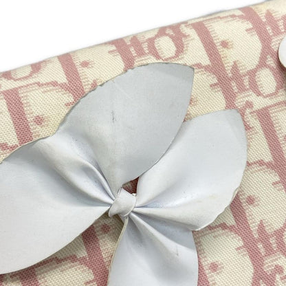 Dior Christian Dior Shoulder Bag Trotter Pink and White Rhinestone Pearl Flower