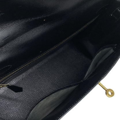 Hermes Handbag Kelly 32 Black Outside Stitching Gold Hardware