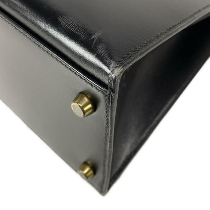 Hermes Handbag Kelly 32 Black Outside Stitching Gold Hardware