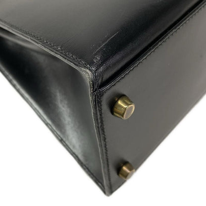 Hermes Handbag Kelly 32 Black Outside Stitching Gold Hardware