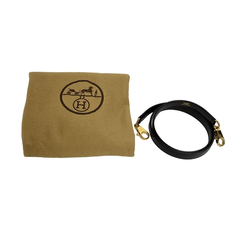 Hermes Handbag Kelly 32 Black Outside Stitching Gold Hardware