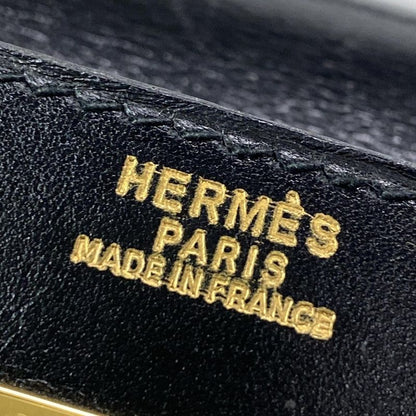 Hermes Handbag Kelly 32 Black Outside Stitching Gold Hardware