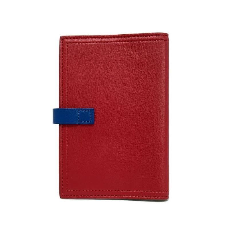 Bottega Veneta Notebook Excellent Condition - Red X Navy Leather