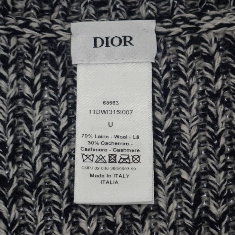 Dior Turtleneck Warmer 11 Dwi316 I007 Snood Wool Cashmere Black Women's Autumn Win
