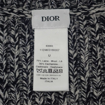 Dior Turtleneck Warmer 11 Dwi316 I007 Snood Wool Cashmere Black Women's Autumn Win