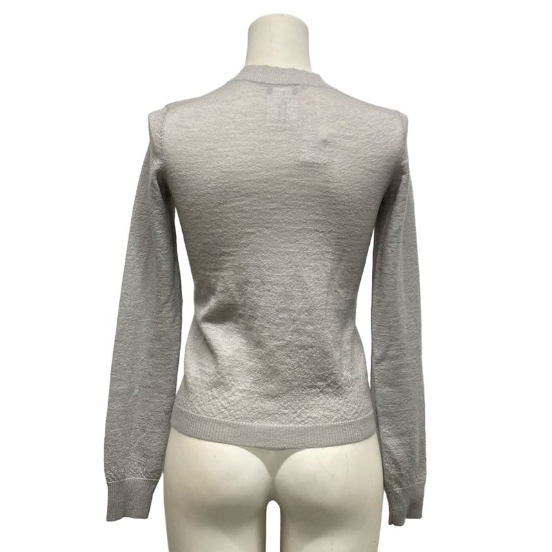 Chanel Long Sleeve Sweater Size 34 S Women's Excellent Condition - P50018 Gray