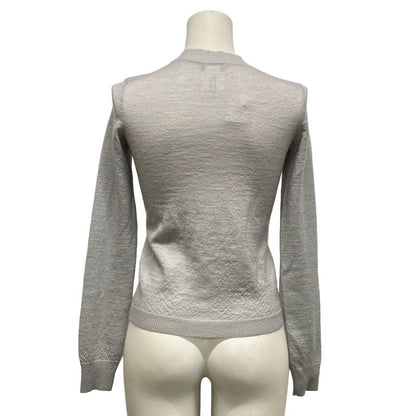 Chanel Long Sleeve Sweater Size 34 S Women's Excellent Condition - P50018 Gray