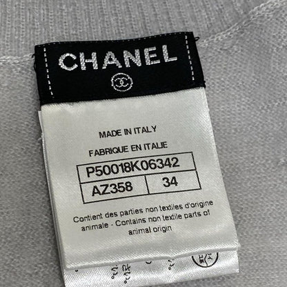 Chanel Long Sleeve Sweater Size 34 S Women's Excellent Condition - P50018 Gray