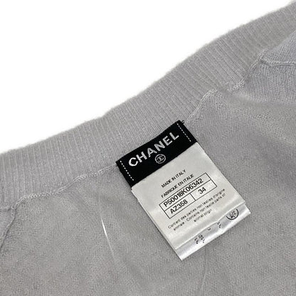 Chanel Long Sleeve Sweater Size 34 S Women's Excellent Condition - P50018 Gray