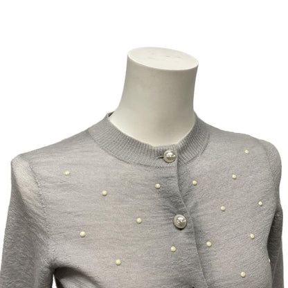 Chanel Long Sleeve Sweater Size 34 S Women's Excellent Condition - P50018 Gray