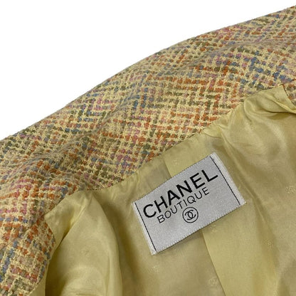 Chanel Skirt Suit Size 42 L Women - P02677 Beige X Orange X Multi Tweed