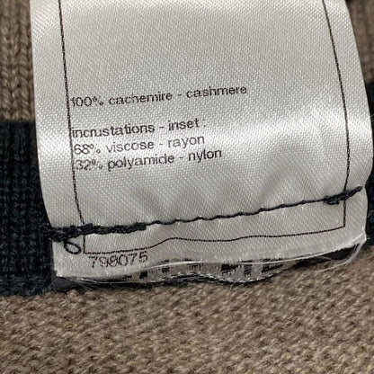 Chanel Cardigan Size 34 S Women's Excellent Condition P42029 Brown X Dark Green