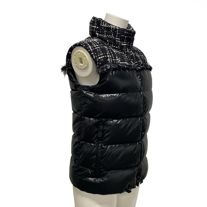 Chanel Down Vest Size 34 S Women's Excellent Condition Coconeige P59430 Black