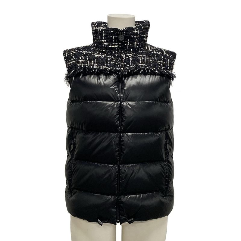 Chanel Down Vest Size 34 S Women's Excellent Condition Coconeige P59430 Black