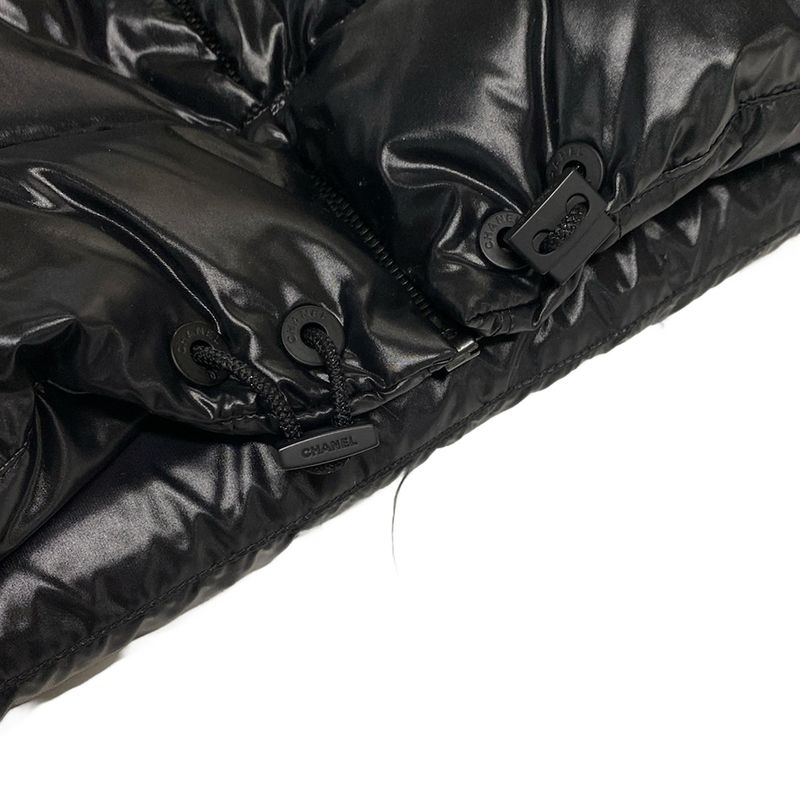Chanel Down Vest Size 34 S Women's Excellent Condition Coconeige P59430 Black