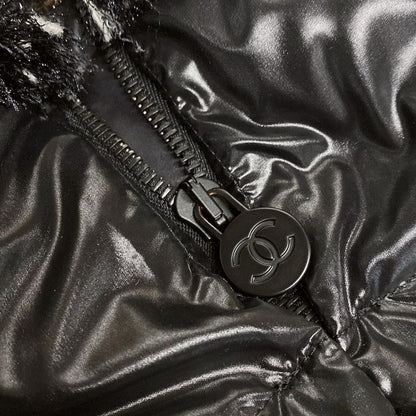 Chanel Down Vest Size 34 S Women's Excellent Condition Coconeige P59430 Black