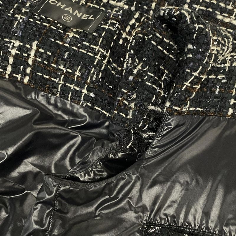 Chanel Down Vest Size 34 S Women's Excellent Condition Coconeige P59430 Black