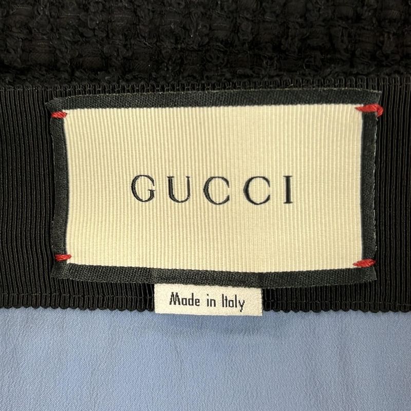 Gucci Skirt Size 40 M Women's Excellent Condition 481219 Black Tweed 2017