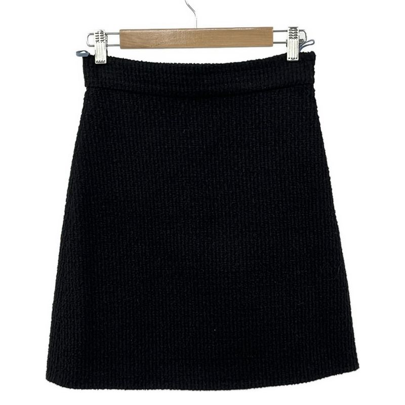 Gucci Skirt Size 40 M Women's Excellent Condition 481219 Black Tweed 2017