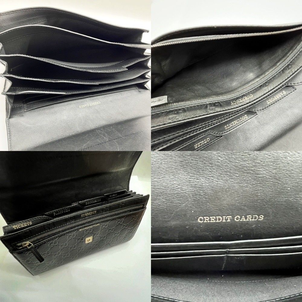 Gucci Travel Bag Clutch Bag GG with Box 163252 Black