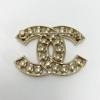 Chanel Cocomark Brooch A64978 Gold Fake Pearl