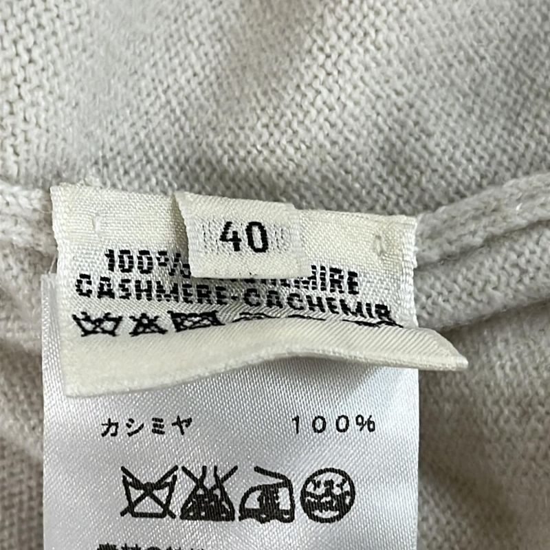 Hermes Short Sleeved Sweater Size 40 M Women's Excellent Condition - Ivory