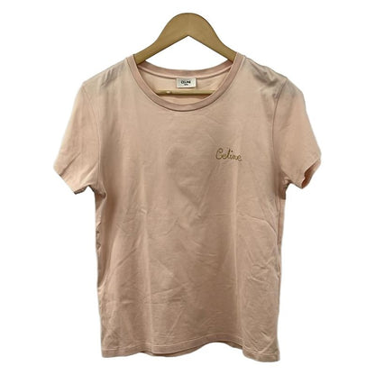 Celine Short-Sleeved T-Shirt Size L Women - 2x351501f Pink Logo Embroidery
