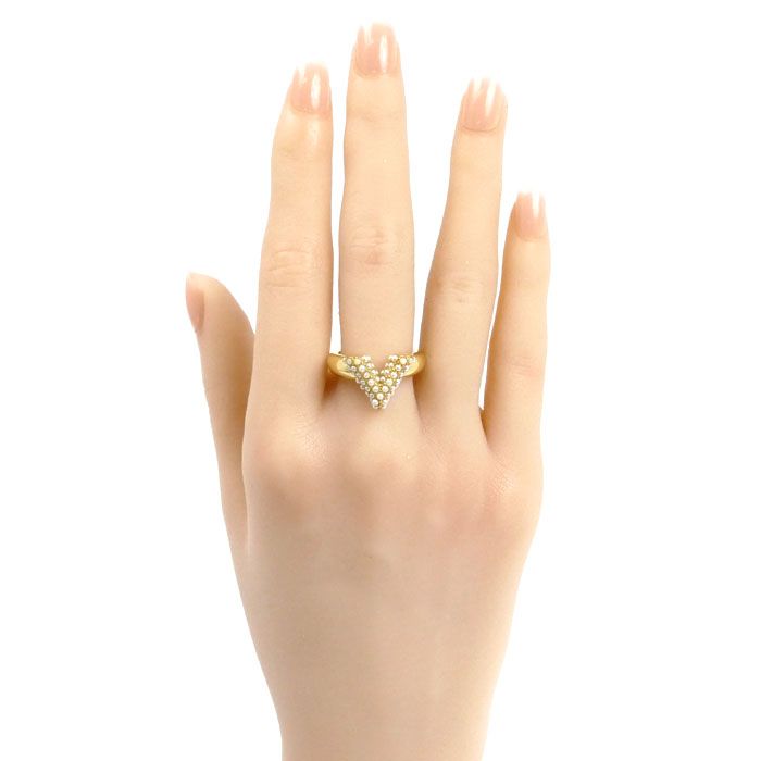 Louis Vuitton Metal Escential V Pée Lou Ring - Ring M68364 Va0139 Size 12.5