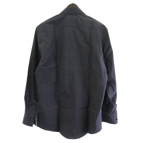 Hermes Shirt Long Sleeve Check Gray 39