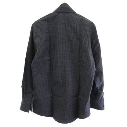 Hermes Shirt Long Sleeve Check Gray 39