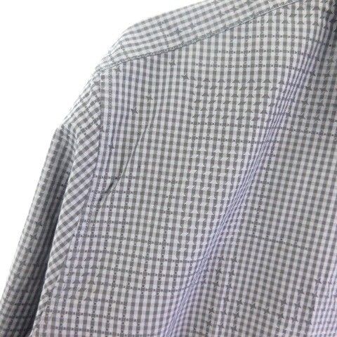 Hermes Shirt Long Sleeve Check Gray 39