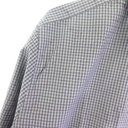 Hermes Shirt Long Sleeve Check Gray 39