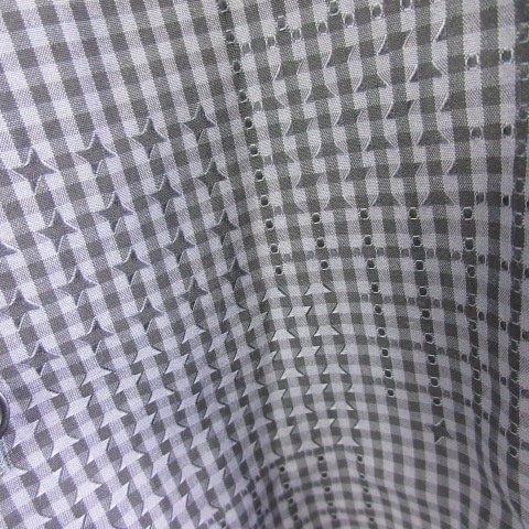 Hermes Shirt Long Sleeve Check Gray 39