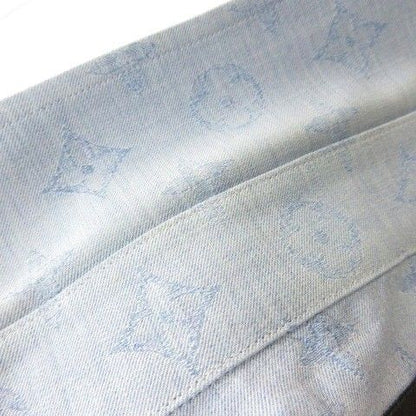 Louis Vuitton Monogram Denim Shirt Long Sleeves All Over Pattern Blue S