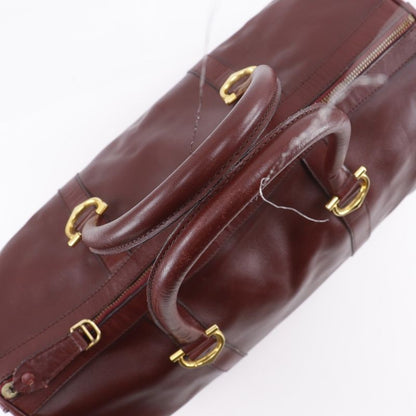 Cartier Must Line Vintage Calf Bordeaux Unisex Boston Bag