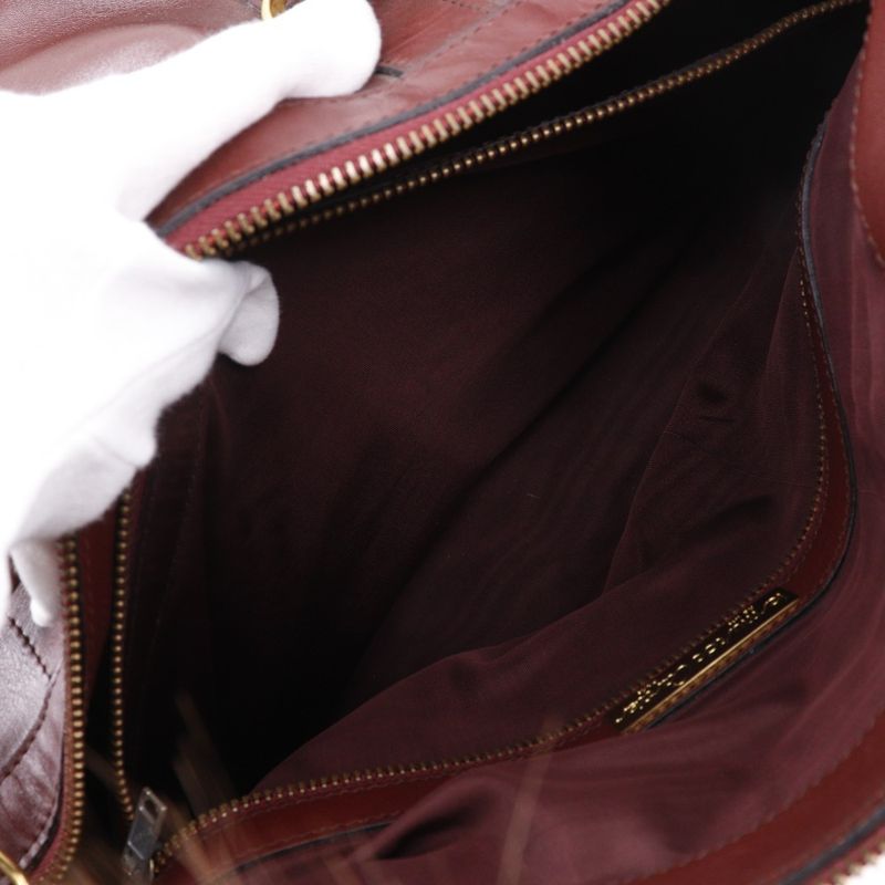 Cartier Must Line Vintage Calf Bordeaux Unisex Boston Bag