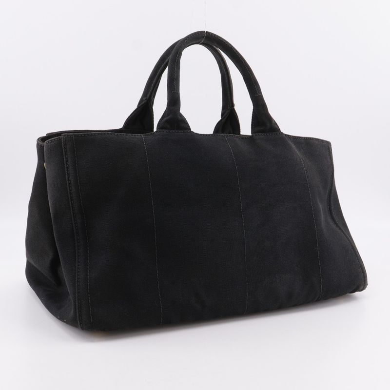 Prada Canapa GM Bijoux Studded Tote Bag B1872o Canvas Nero Black Ladies Handbag