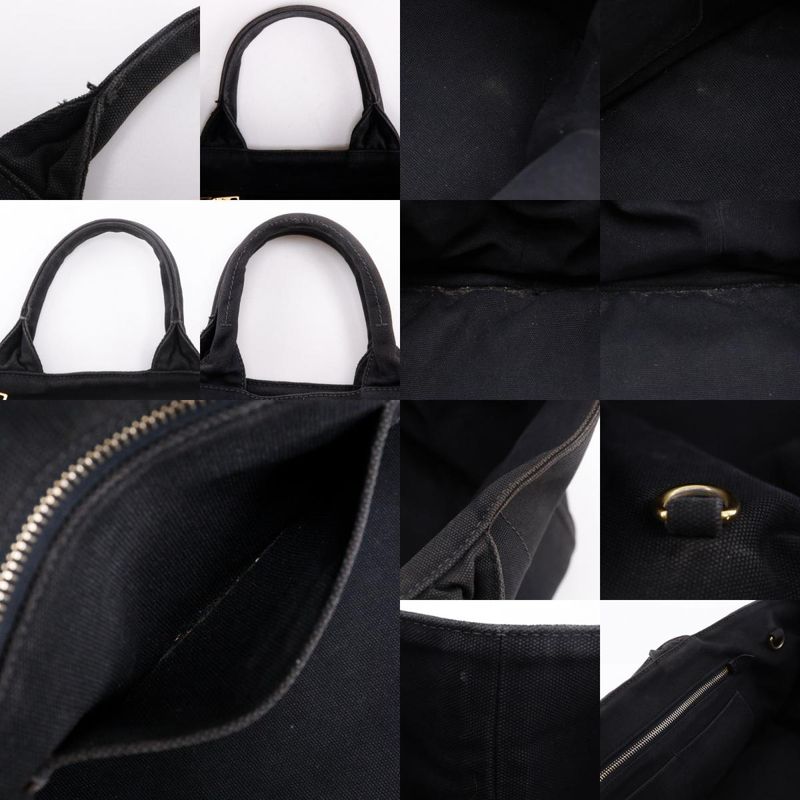 Prada Canapa GM Bijoux Studded Tote Bag B1872o Canvas Nero Black Ladies Handbag