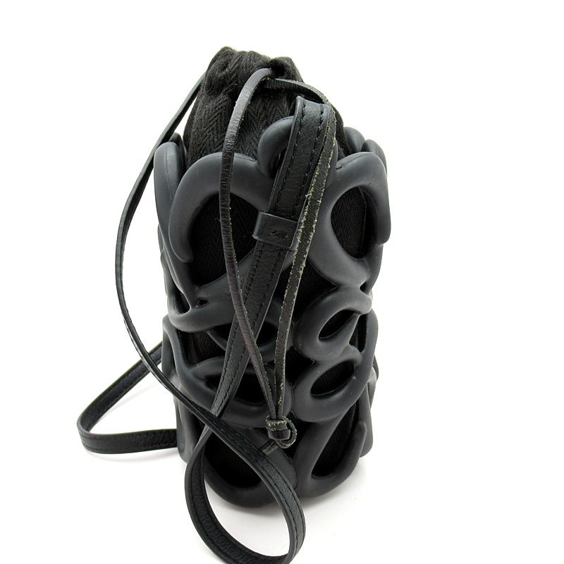 Loewe Anagram Inflated Pocket Shoulder Bag Rubber Canvas Women's Shoulder Bag