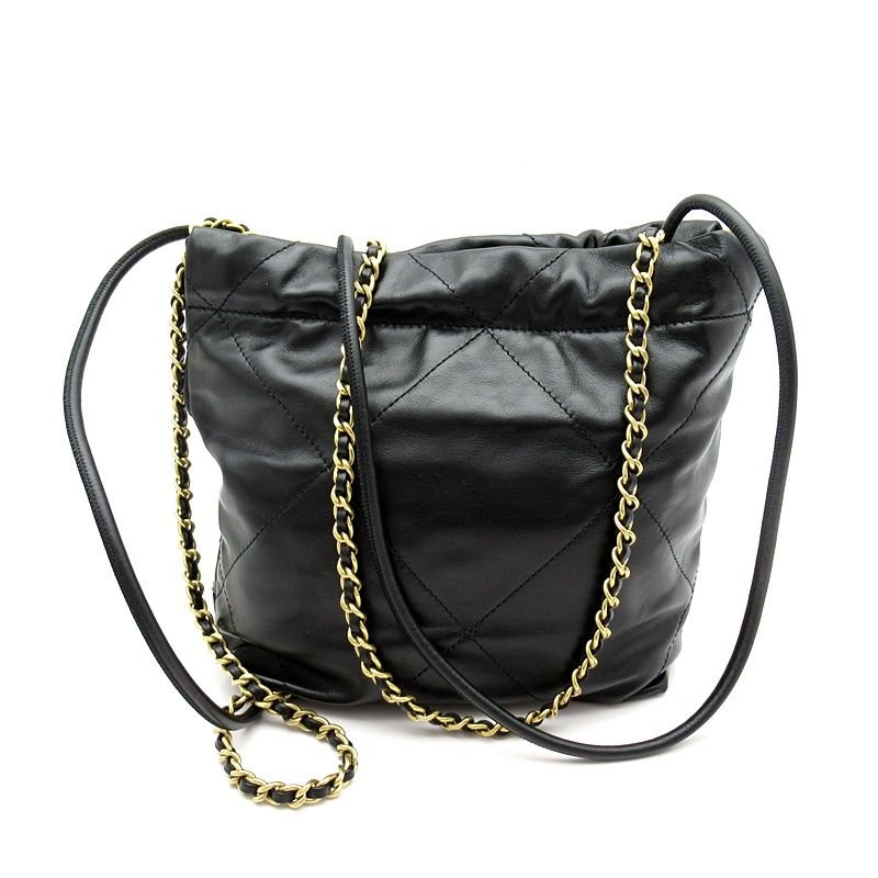 Chanel 22 Mini Shoulder Bag As3980 B19059 94305 Shiny Calf Women's Shawl