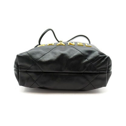 Chanel 22 Mini Shoulder Bag As3980 B19059 94305 Shiny Calf Women's Shawl