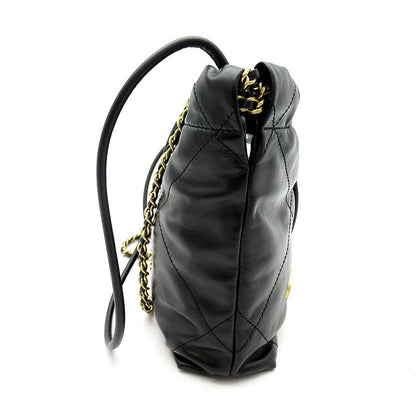 Chanel 22 Mini Shoulder Bag As3980 B19059 94305 Shiny Calf Women's Shawl