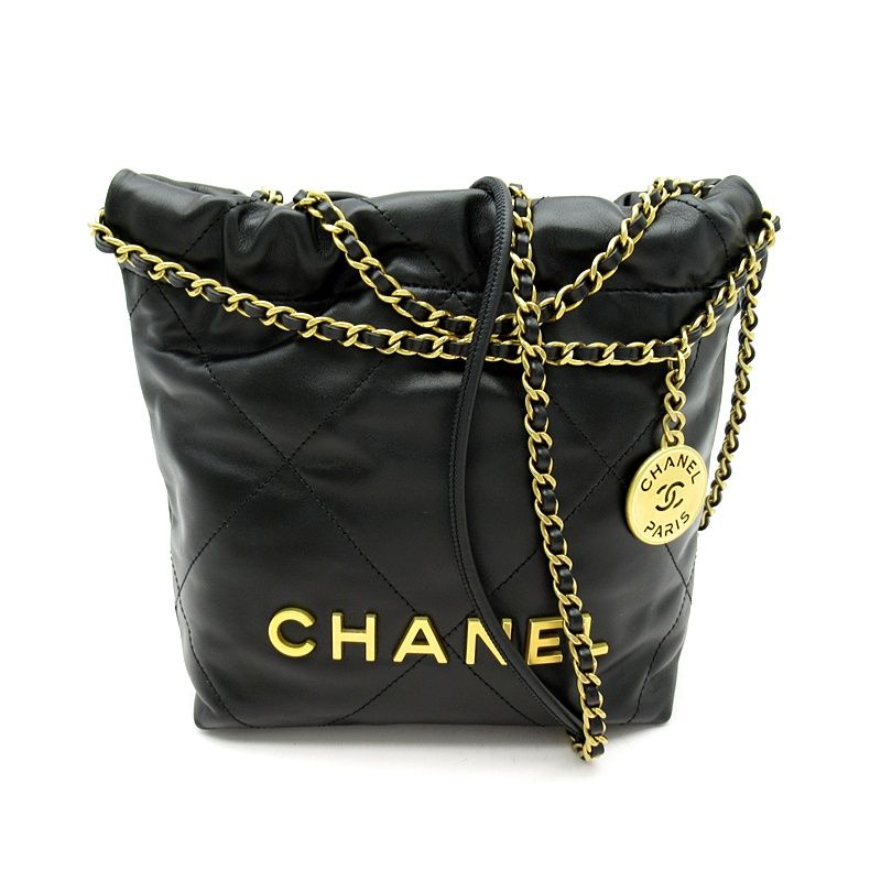 Chanel 22 Mini Shoulder Bag As3980 B19059 94305 Shiny Calf Women's Shoulder Bag